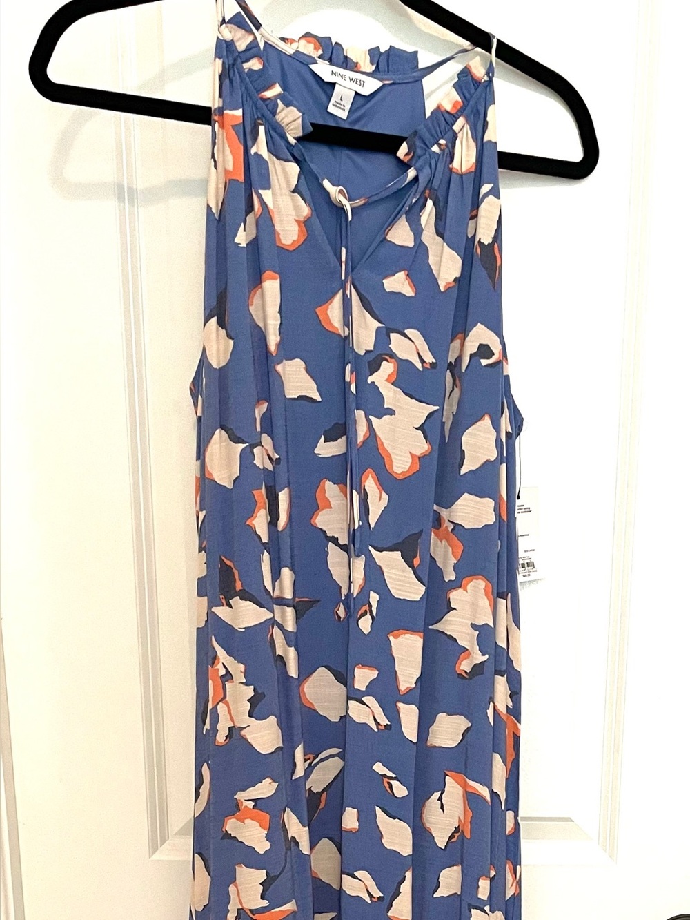 Nine West NWT Blue Floral Print Maxi Dress
